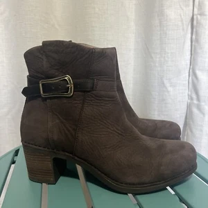 DANSKO Hartley Chocolate Nubuck Leather Ankle Boots Shoes Size 40 (9-9.5) - Picture 1 of 12