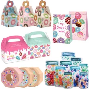 1 Pack Donut Gift Bag Candy Cookie Packaging Boxes For Kid Birthday Party Supply - Picture 1 of 21
