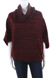 Polilla Anthropologie Mujer Capucha Cuello Poncho Suéter Rojo Negro Pequeño NWT $118 oslo - Imagen 1 de 4