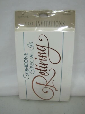 New! 8 Vintage Hallmark Party Invitations Retirement Celebration New In Pack - Image 1 of 3