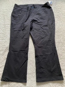 Falls Creek Women Bootcut Slimming Elastic Waist Pants Black Size 26W Short - Picture 1 of 10