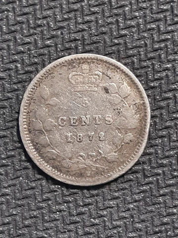 1872 H Canadan Fishscale Silver 5 Cents Coin Cover