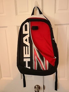 HEAD Black & Red Tennis Backpack w/ compartments for Rackets & Shoe Pocket EUC! - Picture 1 of 6