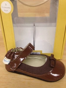 Robeez Girls Eloise Brown Patent Leather Shoe US Size 3.0 (6-9 Months) - Picture 1 of 6