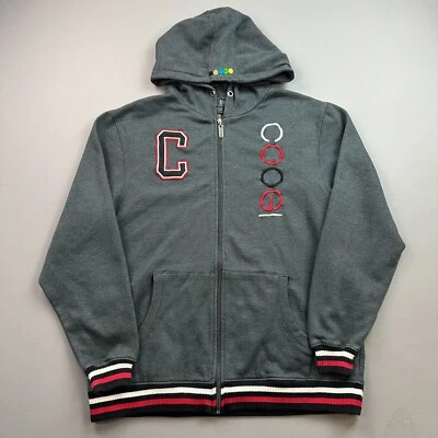 Coogi Sudadera con Capucha Para Hombre Grande Gris Cremallera Completa Bordado Logo Deletrear Hip Hop Patín Foto 1 de 4