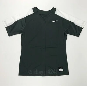 Nike Women's M Stock Vapor Pro Full Button Softball Jersey Grey 881248 - Picture 1 of 2