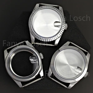 36mm/40mm Silber Uhrengehäuse + Saphirglas für Seiko nh34 NH35 nh38 8215 Uhrwerk - Bild 1 von 19