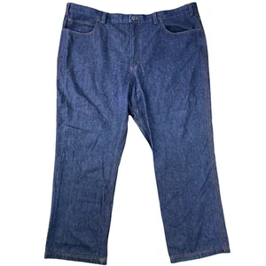 Duluth Trading Denim Jeans Mens Sz 46x30 Medium Blue Wash Straight Leg - Picture 1 of 5