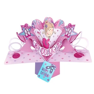 Tarjeta de cumpleaños de nieta 3D emergente tarjeta de regalo - Imagen 1 de 2