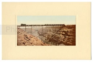 Train passant le Canyon Diablo, Arizona - Photochrome panoramique DPC 1900 - Imagen 1 de 2