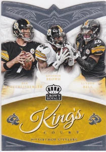 Ben Roethlisberger Antonio Brown & Le'Veon Bell TRIO Crown Royale DIE-CUT INSERT - Picture 1 of 2
