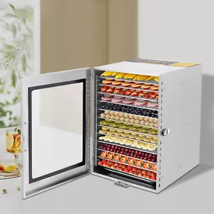 Essiccatore Frutta 12 Livelli Acciaio Inox Disidratatore Alimenti Essiccatore Frutta 35-90°C - Foto 1 di 24