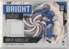 2018 Unparalleled Bright Futures Memorabilia Whirl Prime /50 Ameer Abdullah