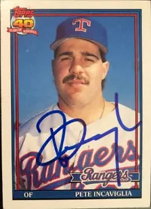 Pete Incaviglia Autographed 1991 Topps #172 - Picture 1 of 1