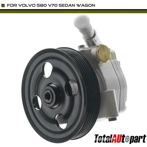 New Power Steering Pump with Pulley for Volvo S80 V70 Sedan Wagon 6G913A696CD - Picture 1 of 9