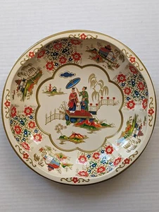 Daher Decorated Ware 1971 Tin Dish Oriental Theme - Picture 1 of 9