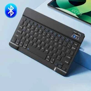 Wireless Rechargeable Bluetooth Keyboard For IOS Windows Android Tablet , Apple - Picture 1 of 29