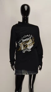 Vivienne Westwood Anglomania Asymmetric Off-Shoulder Graphic Long Sleeve Top L - Picture 1 of 10