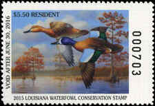 LOUISIANA #27  2015RES.  STATE DUCK STAMPS BLUE WINGED TEAL by Guy Crittenden