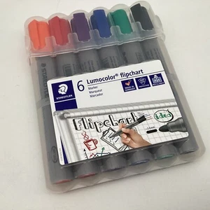 P033 - Staedtler Lumocolor Flipchartmarker 356 WP6 , Flipchart Marker Rundspitze - Bild 1 von 2