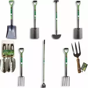 More details for garden digging spade fork shovel border edging farm carbon stainless steel tools