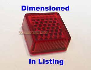 One Single Self Adhesive Number Plate Reflector 20mm SQUARE Red Motorcycle MOT 1 - Picture 1 of 3