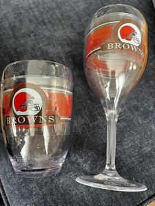 Cleveland Browns NFL Football TERVIS Wine GLASSes Stem Stemless for Women NEW - Picture 1 of 4