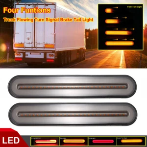 2pcs 100 LED Car Trailer Truck Flowing Turn Signal Brake Stop Tail Light SU - Imagen 1 de 10
