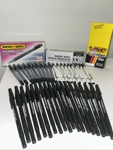 Vintage Pen Lot: Paper Mate And Bic - All Are New! 38 Total W/ Original Boxes - Picture 1 of 13
