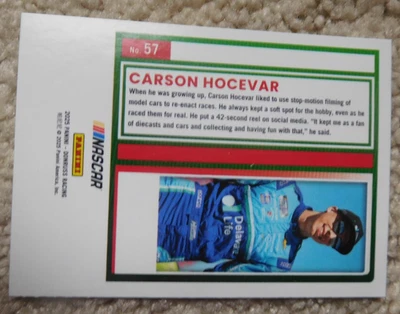 Carson Hocevar 2025 Donruss Nascar Racing Signed Autographed Card #57 - Image 1 of 2