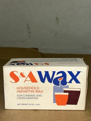 SEALED Vintage S&A Wax Household Paraffin Wax For Canning & Candlemaking 16Oz - Image 1 of 4