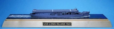 Schiffsmodell SPIDERNAVY "USS Long Island", (SN 2-04 V), 1:1250, in Vitrine - Bild 1 von 4