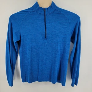 Lululemon Herren Large blau Langarm 1/4 Reißverschluss Sportshirt - Bild 1 von 10