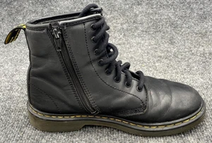 Dr Martens Womens Awley AW004 Size 5 Black Leather 8 Eyelet Combat Boots - Picture 1 of 8