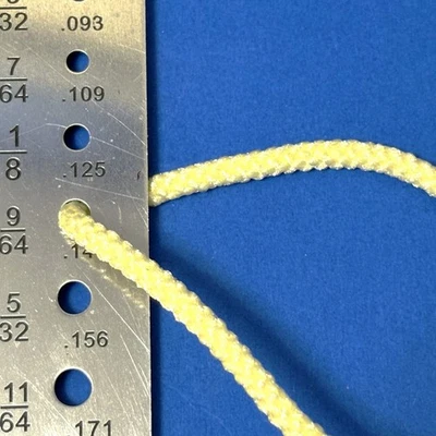 Guarnição de cabo de náilon trançado 9/64" amarelo 10 jardas para joias - Imagem 1 de 2