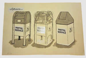 Dick Wright Postal PROVIDENCE JOURNAL-BULLETIN Politische Karikatur Kunst 11"x16" - Bild 1 von 4