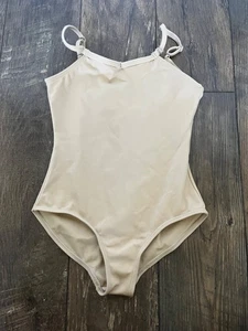 Capezio NUDE TRIKOT Mädchen L Large verstellbare Träger hellbraun Camisole Body - Bild 1 von 5