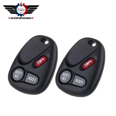 2 chaveiro de carro com controle remoto compatível com Chevrolet Silverado 1500 1999 2000 2001 3 botões - Imagem 1 de 4