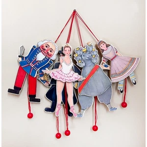 Vintage Set of 5 Nutcracker Marionette Style Ornament Toys by Kurt S. Adler - Picture 1 of 9