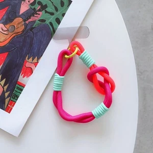 Nylon Mobile Phone Lanyard Dopamine Colorful Short Hanging Rope Phone - Photo 1 sur 15