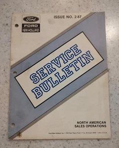 FORD / NEW HOLLAND SERVICE BULLETIN - TRACTOR SWAG 1976 - EDICIÓN #2-87 - Imagen 1 de 4