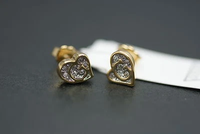 GUESS Damen Ohrringe UBE71524 Ohrstecker G Besatz weiß gelbgold vergoldet y NEU - Bild 1 von 3