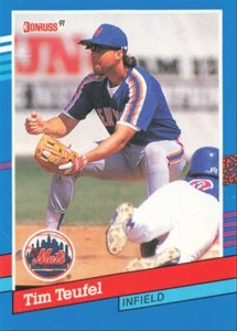 1991 Donruss Baseball Tim Teufel New York Mets #370 - Picture 1 of 2