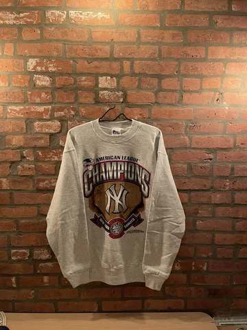 Vintage New York Yankees Sweatshirt Crewneck 98 ALCS Pro Player Mens L Cover