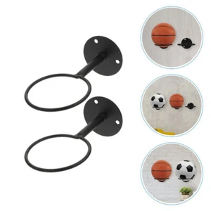 2 Pcs Basketball Storage Rack Metal Wall Plant Rack Soccer Display Stand - Picture 1 of 12