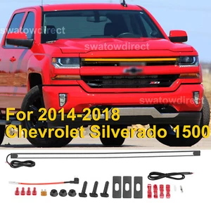 For 2014-2018 Chevy GM Silverado LED DRL Grille Accent Bar Light Kit AL Alloy - Foto 1 di 23