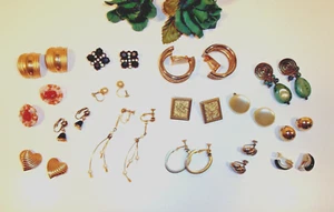 Vintage bis jetzt Mode CLIP-ON OHRRINGE Posten verschiedene Themen Materialien & Stile #9 - Bild 1 von 23