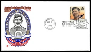 1998 Jim Thorpe FDC Celebrate the Century 1910's CoverCraft Cachet - Picture 1 of 4