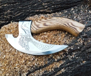Hacha cortadora de pizza vikinga, hacha de campamento barba vikinga, regalo de cumpleaños y aniversario - Imagen 1 de 12