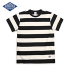 NON STOCK Vintage Herren Striped Kurzarm T-Shirts Basic Baumwolle Freizeitshirt